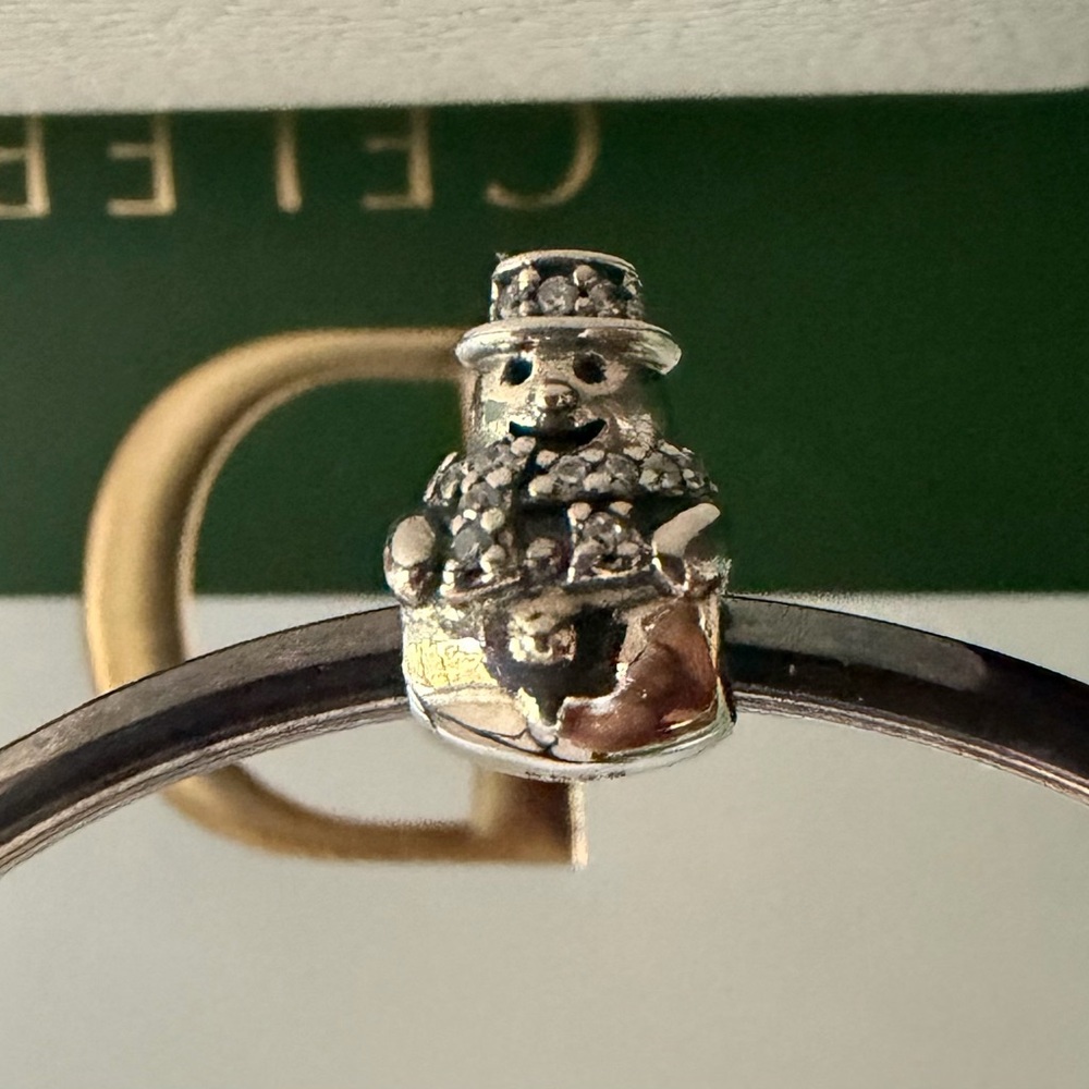 Pandora Snow ⛄️ Man CZ Charm RETIRED